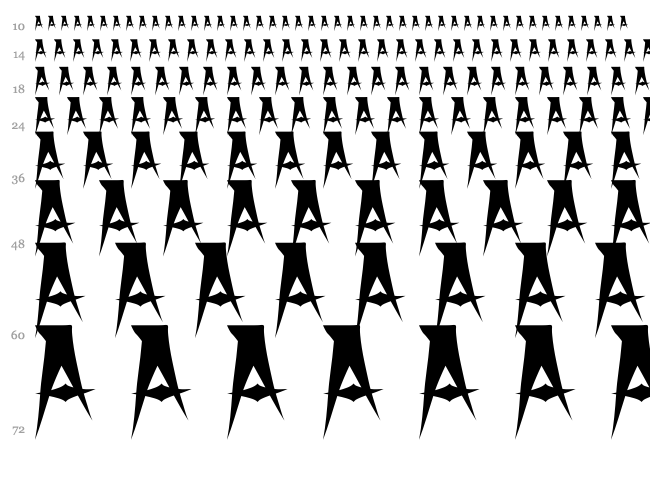 X Horror X font waterfall